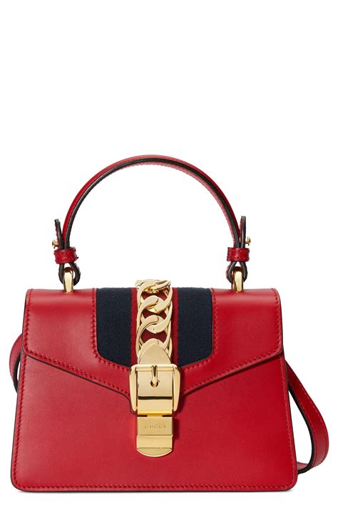 gucci sylvie mini red